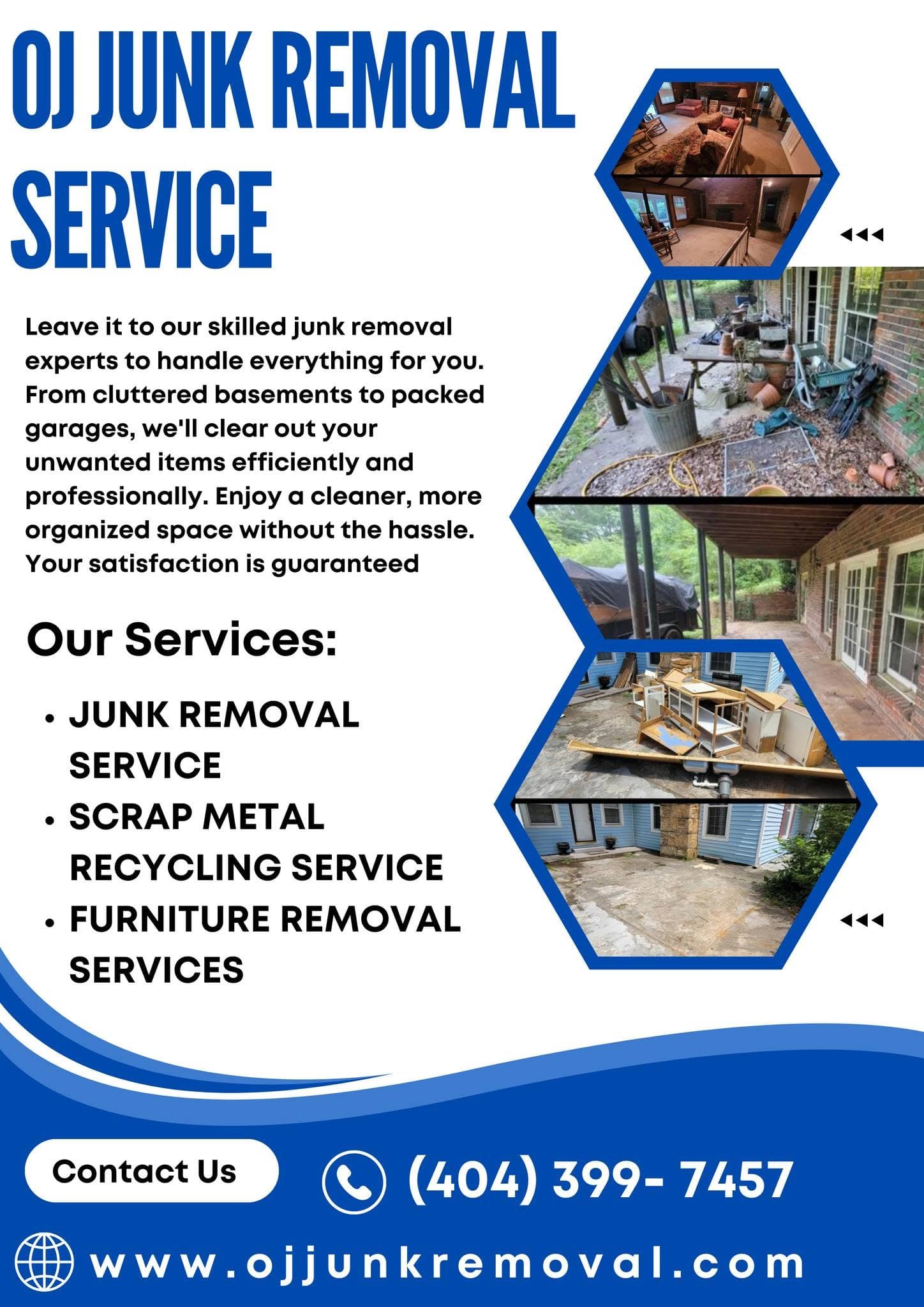 OJ Junk Removal service flyer 1