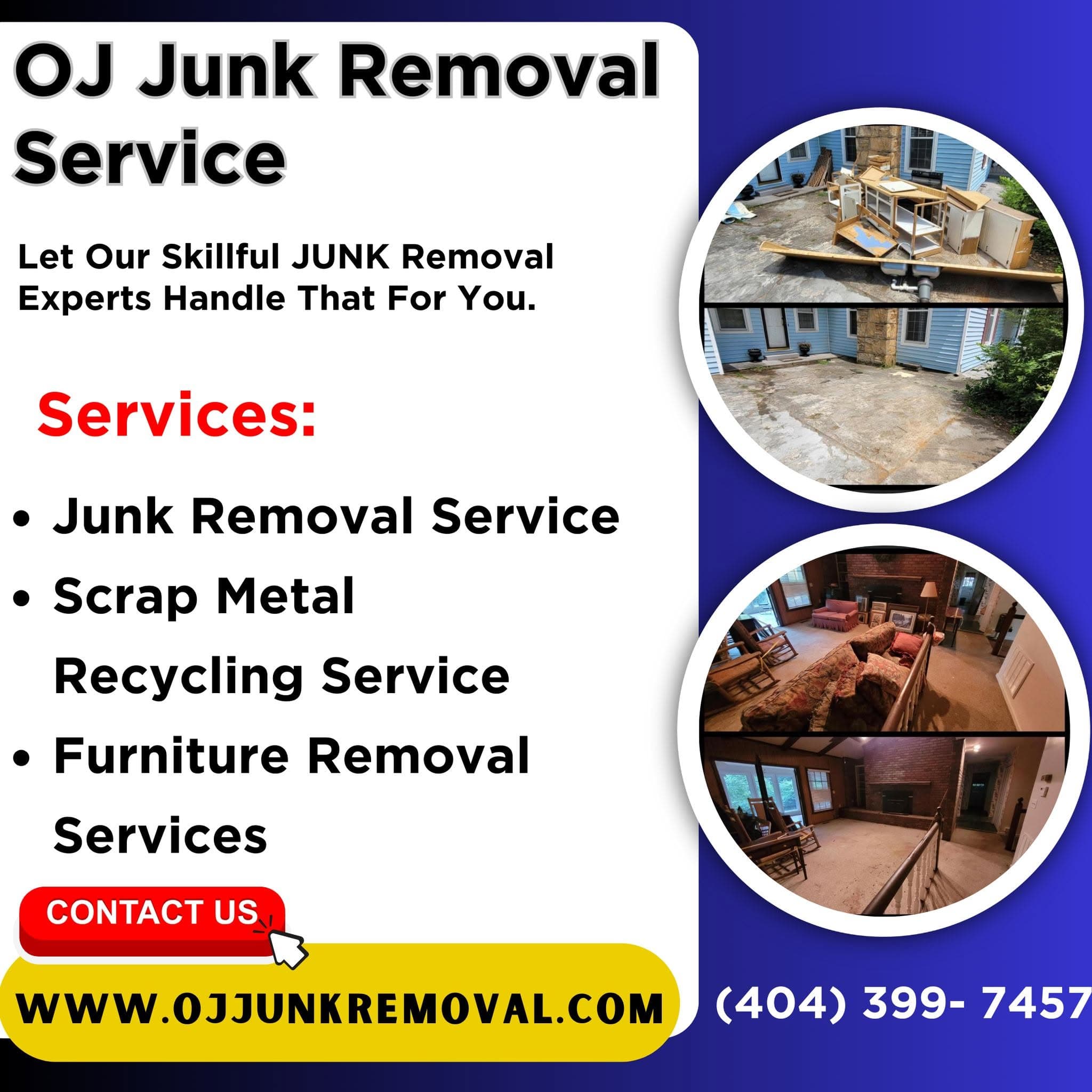 OJ Junk Removal service flyer 2
