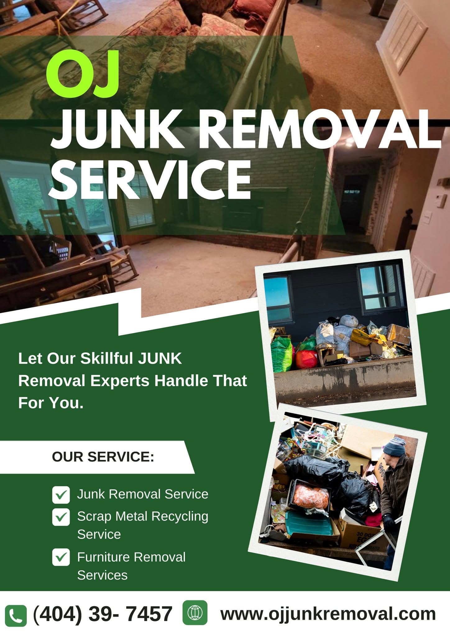 OJ Junk Removal service flyer 4